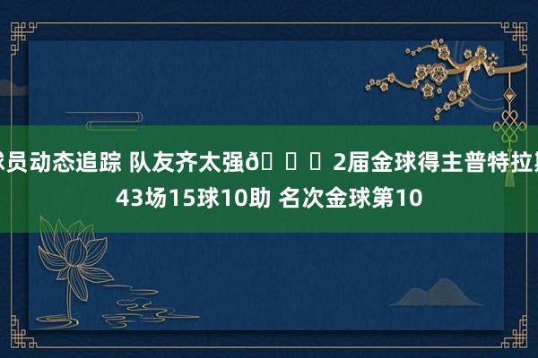 球员动态追踪 队友齐太强😂2届金球得主普特拉斯43场15球10助 名次金球第10