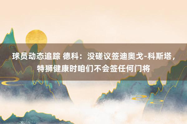 球员动态追踪 德科：没磋议签迪奥戈-科斯塔，特狮健康时咱们不会签任何门将