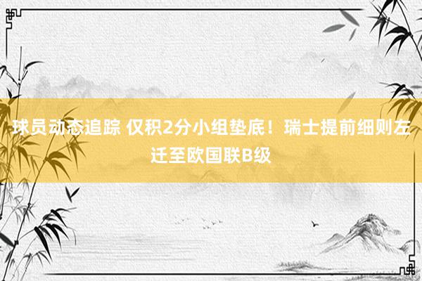 球员动态追踪 仅积2分小组垫底！瑞士提前细则左迁至欧国联B级