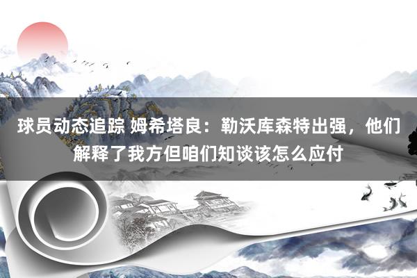 球员动态追踪 姆希塔良：勒沃库森特出强，他们解释了我方但咱们知谈该怎么应付