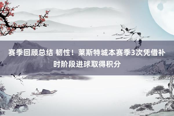 赛季回顾总结 韧性！莱斯特城本赛季3次凭借补时阶段进球取得积分