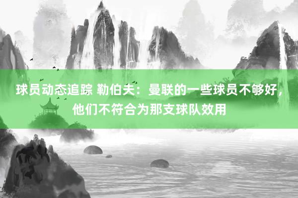 球员动态追踪 勒伯夫：曼联的一些球员不够好，他们不符合为那支球队效用